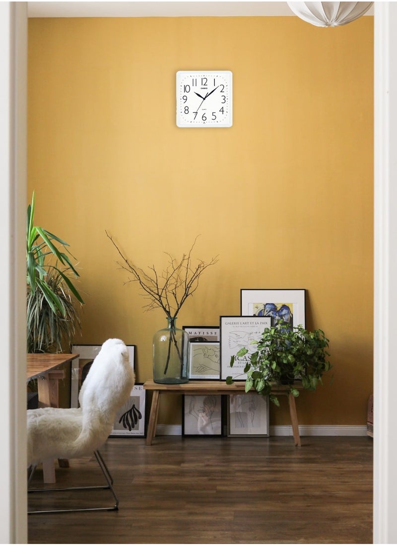 Wall clock Home Décor Analog Square Shape White Dial Case Material Resin IQ-06-7DF