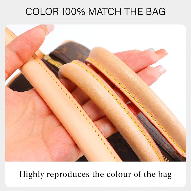 OAikor Vachetta Leather Shoulder Strap Purse Straps Replacement Compatible with Lv Graceful Damier Soft Speedy20 25 30 Bag,Top Cowhide Leahter Bag Rolled Strap,W:0.7"(1.8cm),L:27.6"(70cm),Beeswax - Image 4