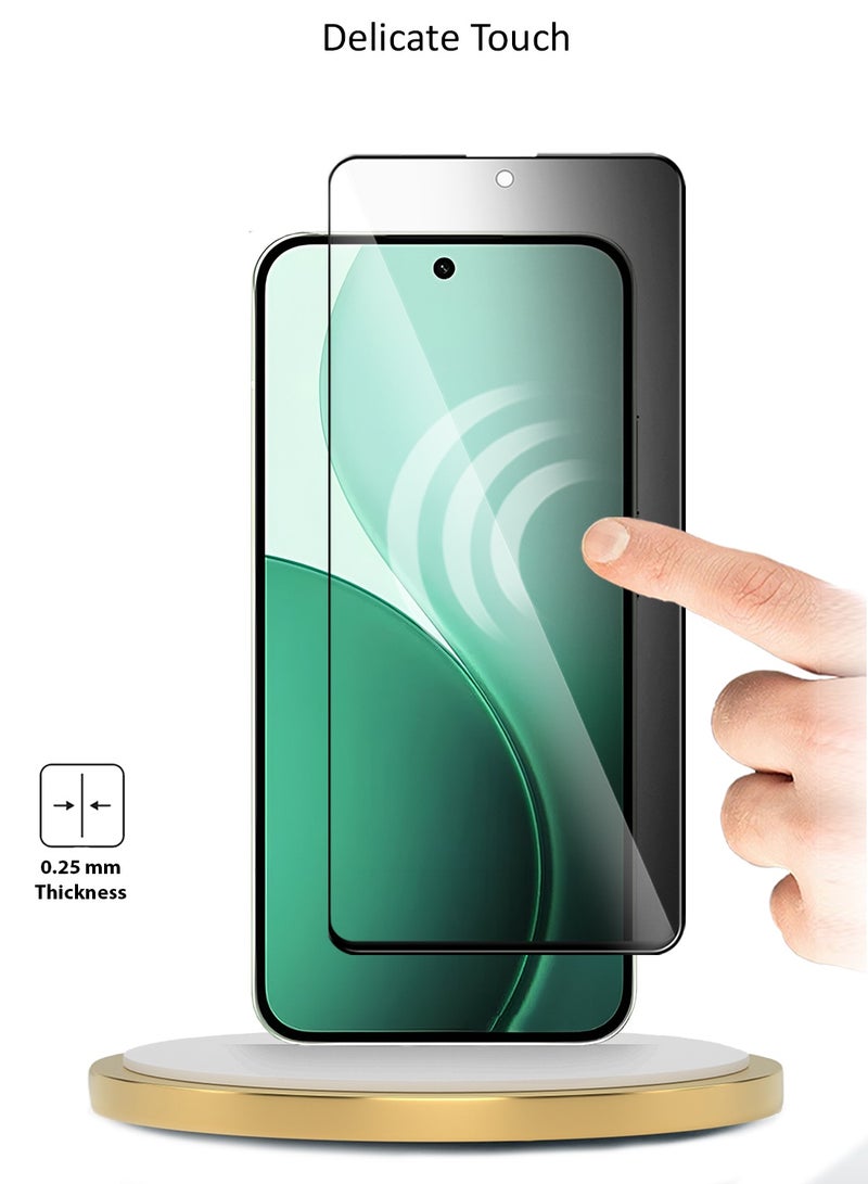 Wtech Oppo Reno14 5G 2025 Premium E2E Series Privacy Full Glue Full Cover Tempered Glass Screen Protector (MSGECP) - Clear/Black - Image 4