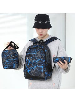 GGEROU 3Pcs School Bags,Children School Backpack,School Bags for Teenagers,Large Capacity Backpack,Waterproof Backpacks,3 in 1 School Bag,Lunch Bag and Pencil Case  - Image 2