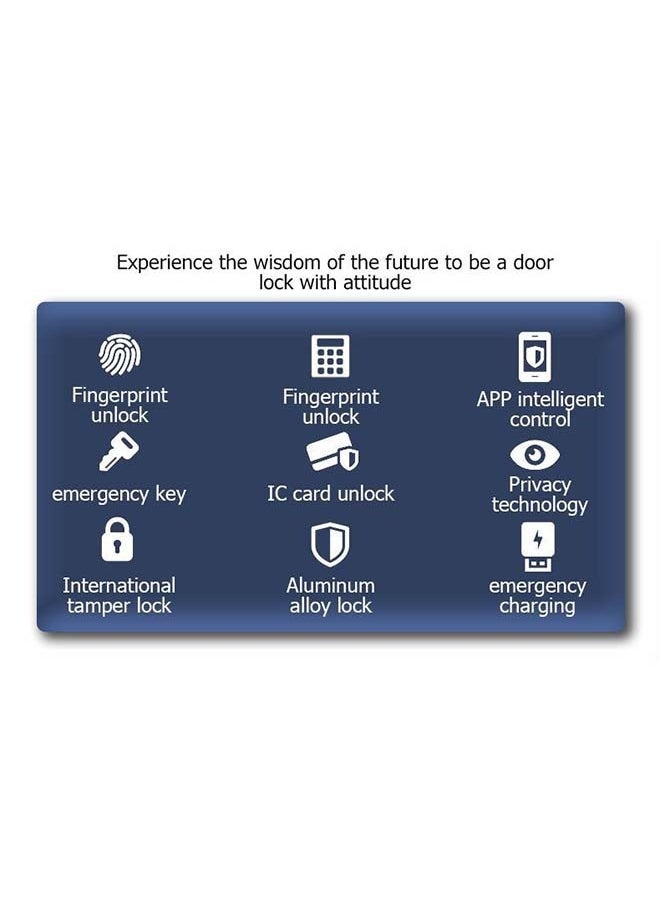 Generic - Fully automatic door lock, password swipe card, automatic locking, home entry door lock, Tuya fingerprint password smart lock - Image 1