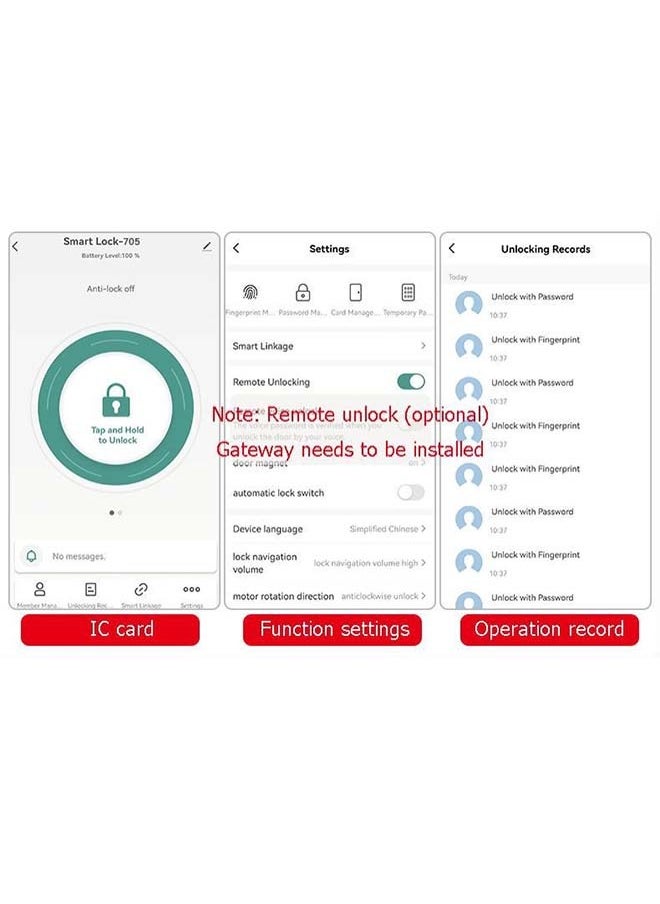 Generic - Fully automatic door lock, password swipe card, automatic locking, home entry door lock, Tuya fingerprint password smart lock - Image 1