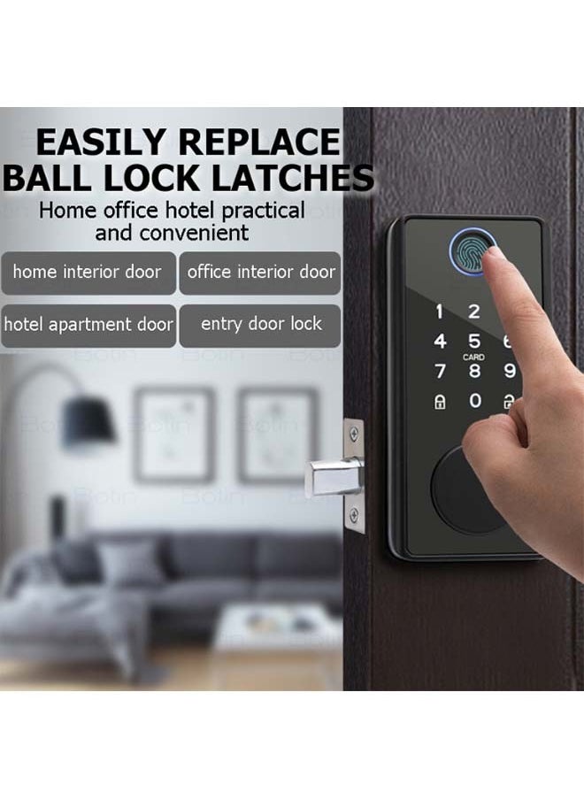 Generic - Fully automatic door lock, password swipe card, automatic locking, home entry door lock, Tuya fingerprint password smart lock - Image 1
