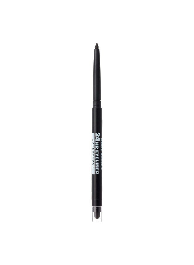 Ruby Kisses Waterproof Eyeliner, 24HR Waterproof Long-Lasting Mechanical Eyeliner Pencil with Built-in Sharpener, Smudgeproof 3 Pack (Blackest Black) - Image 2