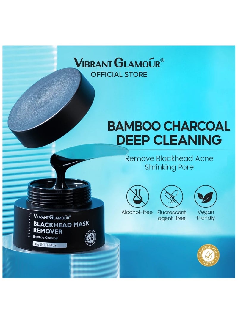 Vibrant Glamour VIBRANT GLAMOUR Bamboo Charcoal Blackhead Remover Face Mask Acne Peeling Deep Cleansing Shrink Pore - Image 1