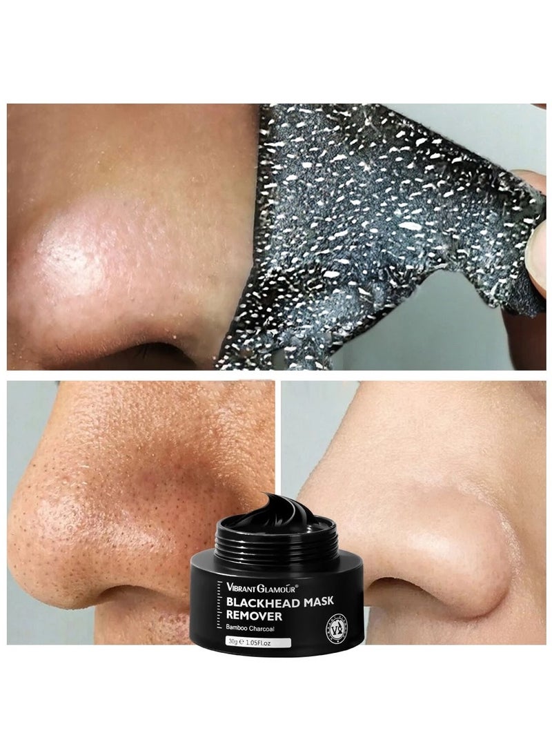 Vibrant Glamour VIBRANT GLAMOUR Bamboo Charcoal Blackhead Remover Face Mask Acne Peeling Deep Cleansing Shrink Pore - Image 2