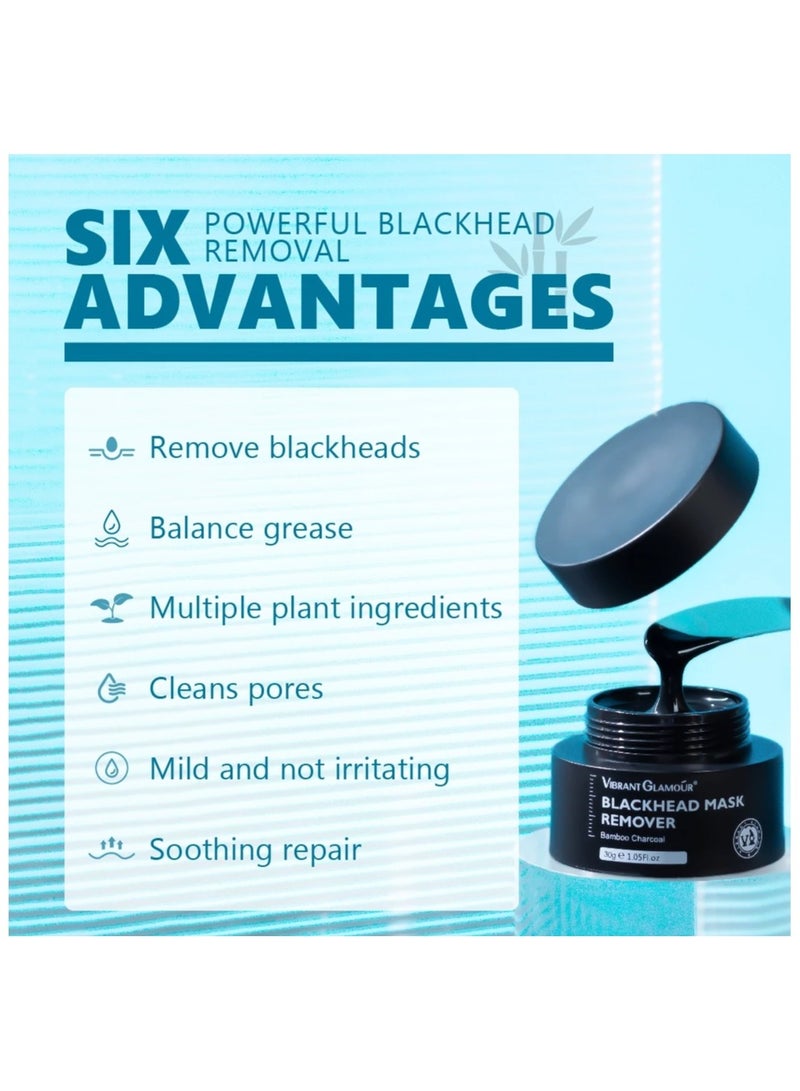 Vibrant Glamour VIBRANT GLAMOUR Bamboo Charcoal Blackhead Remover Face Mask Acne Peeling Deep Cleansing Shrink Pore - Image 4