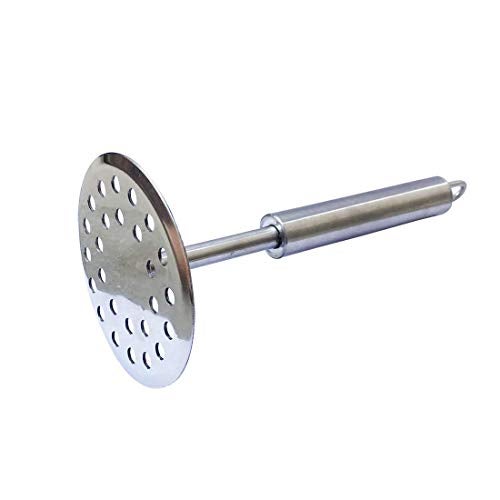 SATMPD Stainless Steel Square Shape Potato Masher Vegetable Paw bhaji Masher for Kitchen with Steel Pipe Handle (MasherWithHook) - Image 3