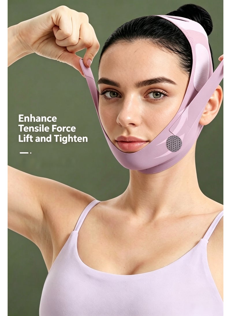 Egolav Graphene and Ice Silk V-Shape Face Slimming Mask: Physically Lifts and Tightens the Jawline, Reduces Double Chin, Improves Facial Sagging, and Reshapes the Face—The Ultimate Face-Slimming Tool (Light Purple) - Image 3