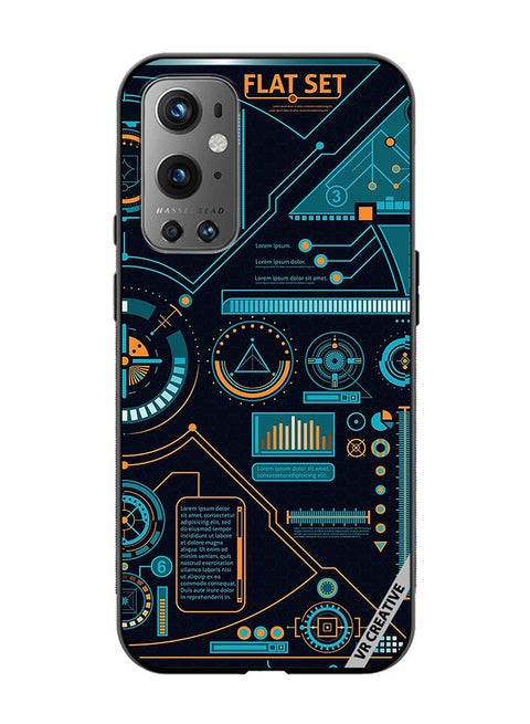 Protective Case Cover For OnePlus 9 Pro Abstract Design Multicolour