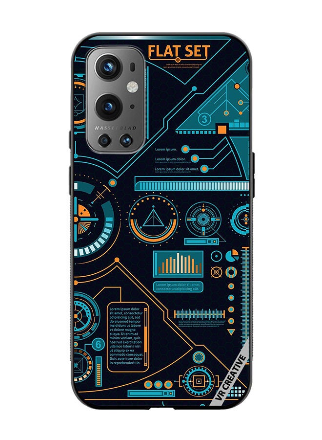 Protective Case Cover For OnePlus 9 Pro Abstract Design Multicolour