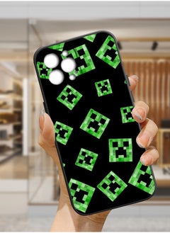 Protective Shockproof Case Cover For Minecraft Creeper funny iPhone 15 Pro Max GYB52 Drawing