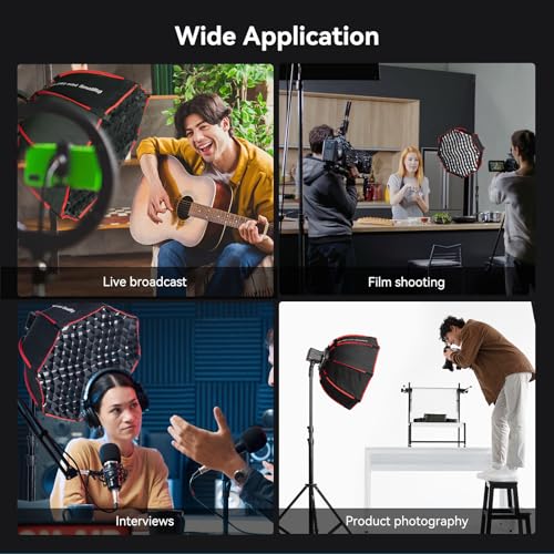 SmallRig RA-D60 Parabolic Softbox, 23.6" Quick Release Softbox with Carrying Bag, Compatible with SmallRig RC60 /RC100 Series COB Video Light for Photography Studio, Video Recording - Image 3