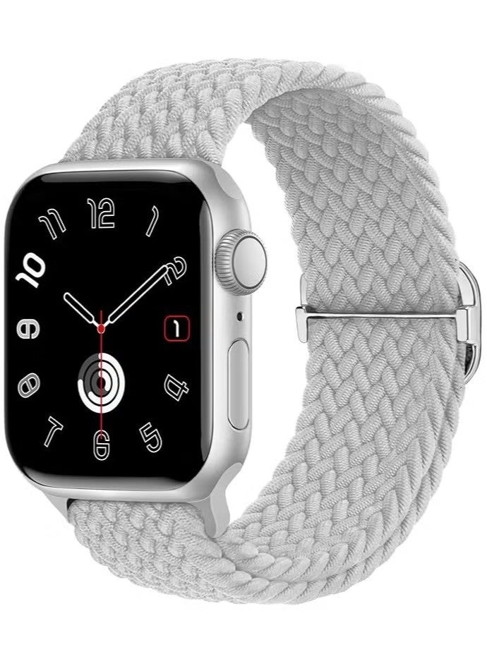 Braided Stretchy Strap Compatible for Apple Watch Band 38mm 40mm 41mm Elastic Nylon Sport Strap Wristband for Compatibility iWatch Series 11/10/9/8/7/6/5/4/SE/SE1/SE2 - Image 1
