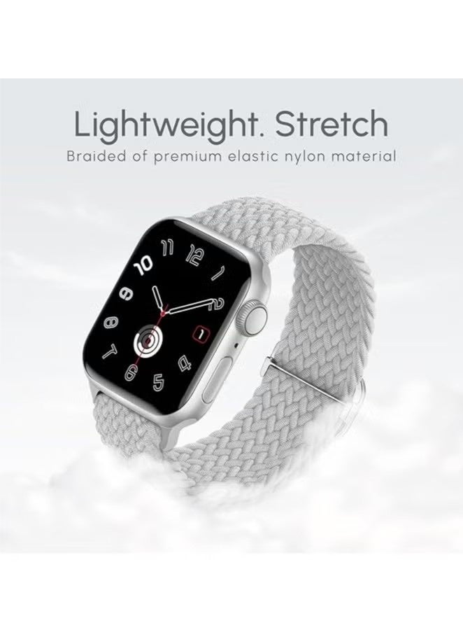 Braided Stretchy Strap Compatible for Apple Watch Band 38mm 40mm 41mm Elastic Nylon Sport Strap Wristband for Compatibility iWatch Series 11/10/9/8/7/6/5/4/SE/SE1/SE2 - Image 2