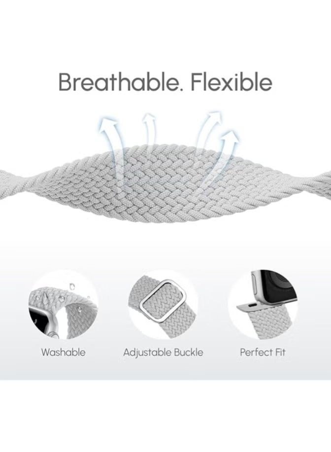 Braided Stretchy Strap Compatible for Apple Watch Band 38mm 40mm 41mm Elastic Nylon Sport Strap Wristband for Compatibility iWatch Series 11/10/9/8/7/6/5/4/SE/SE1/SE2 - Image 3