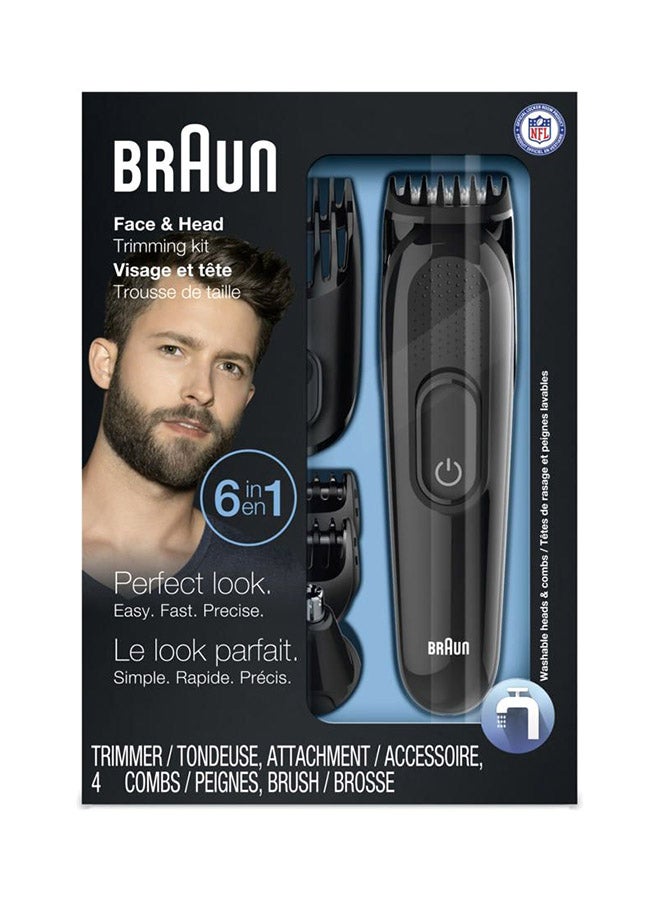BRAUN 6-In-1 Electric Face And Head Trimming Kit Black - Image 4