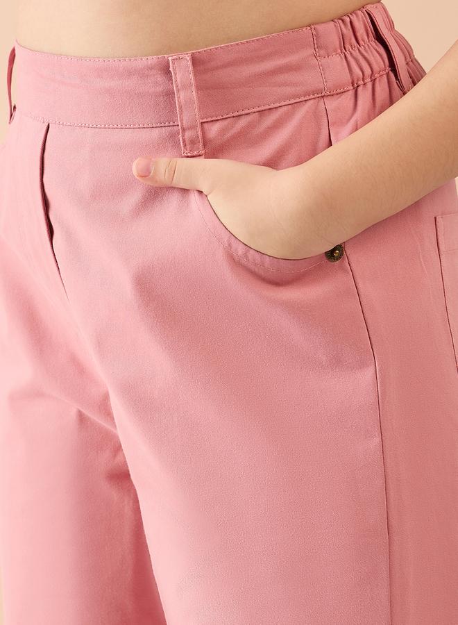 Stylo Bug Girls Pink Cotton Cargo Pants - Image 4
