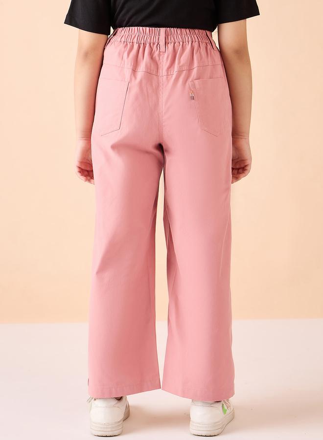 Stylo Bug Girls Pink Cotton Cargo Pants - Image 3