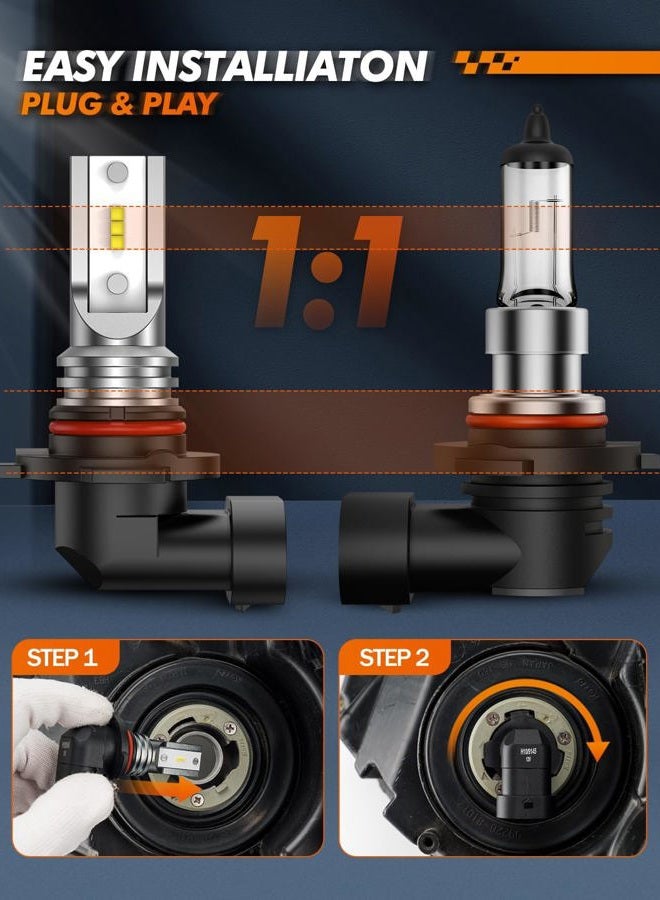 SEALIGHT 9145 H10 LED Fog Light Bulbs, 400% Brighter 6500K White 1:1 Mini Size H10 LED Fog Lights, Strong Penetration 9145 9140 Fog Light Bulb, Pack of 2 - Image 3