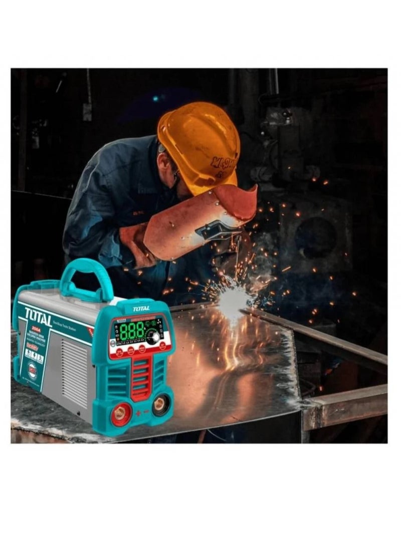 TOTAL - Super Total 200A Multifunctional Inverter Welding Machine | MMA/TIG Portable Welder with LCD, Accessories, IGBT Technology, Lift TIG & VRD Functions | 15-200A Output, 1.6-4.0mm Electrodes - Image 1