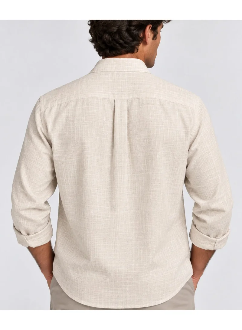 فكتور اند جين Men's Textured Relaxed Fit Shirt