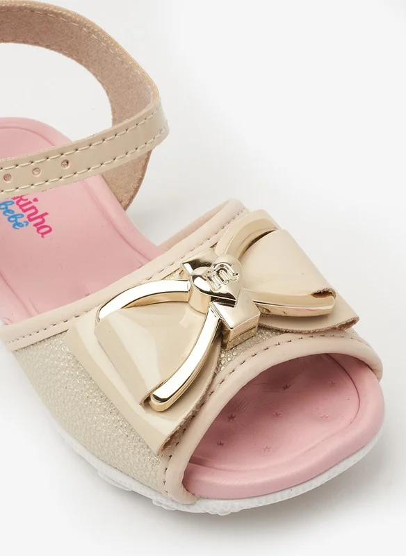 MOLEKINHA MOLEKINHA Sandals with Back strap For Girls, Beige