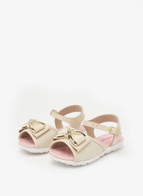 MOLEKINHA MOLEKINHA Sandals with Back strap For Girls, Beige