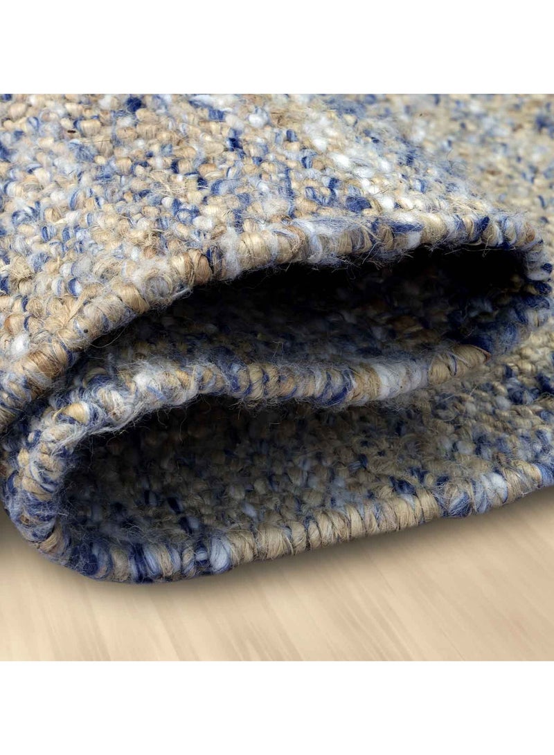 EVELYN - JUTE / POLYESTER RUG -200X300 CM - BLUE - Image 2