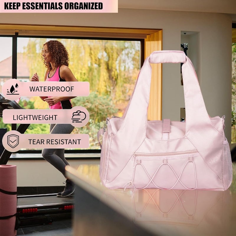 Gym Bag for Women Lightweight Travel Duffel Bag with Shoe Compartment Weekender Overnight Bag with Wet Pocket and Bottle Carrier Workout Yoga Gym Bag for Travel, Gym, Sports - Image 2