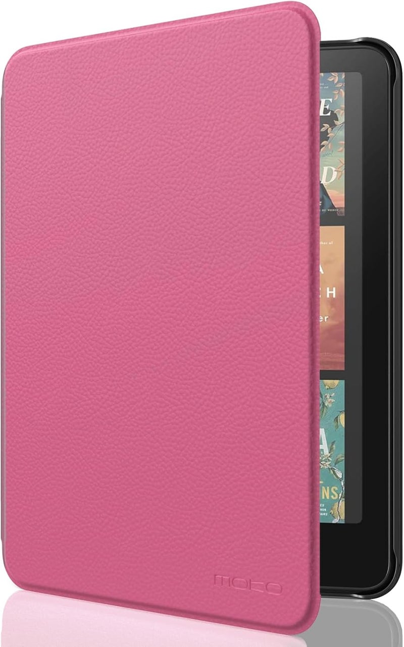 MoKo Case for All-new 7" Kindle Paperwhite(12th Generation-2024) and Kindle Colorsoft Signature Edition 2024, Lightweight Shell Cover with Auto Wake/Sleep for Kindle Paperwhite 2024, Magenta - Image 1