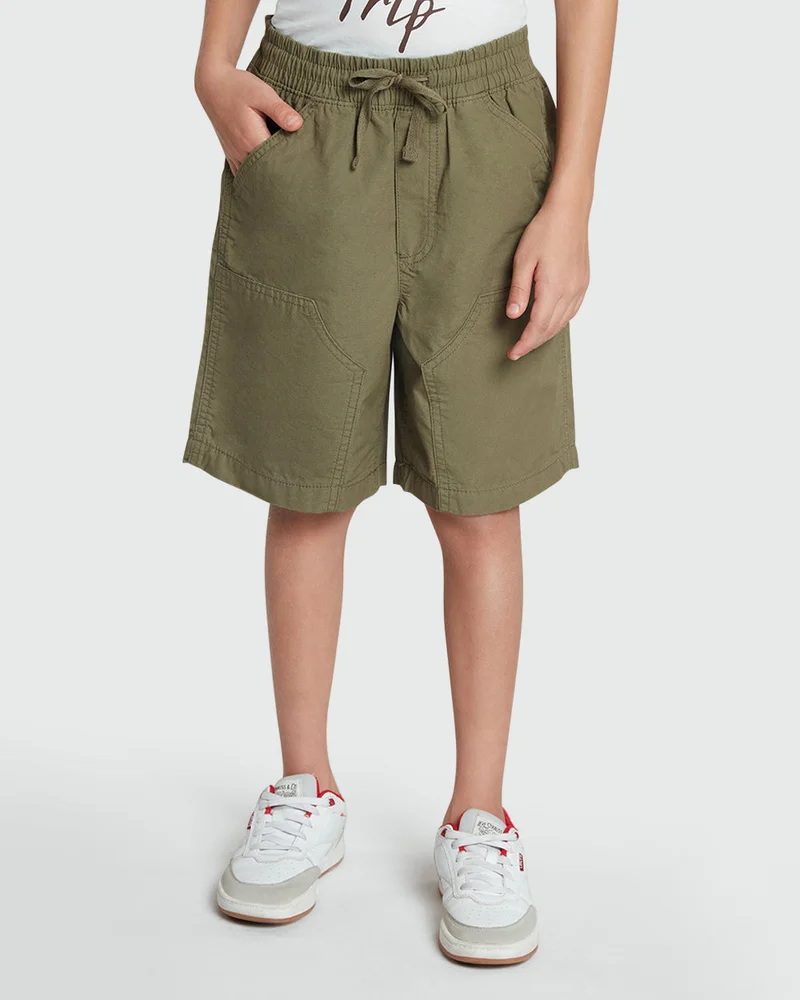Ovs Olive Drab Shorts With Patch Details – OVS