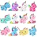 Golray 12Pcs Mini Unicorn Plush Stuffed Animals Unicorn Party Favors Keychains for Girls Birthday Easter Basket Stuffers Easter Egg Fillers Classroom Rewards Carnival Prizes Goodie Bag Stuffers - Image 4