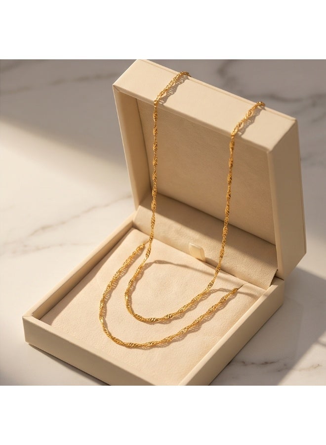 BAFLEH JEWELLERY Experience the Perfect Blend of Comfort and Luxury with 21K Lightweight Gold Chains by Bafleh Jewellery - Image 1