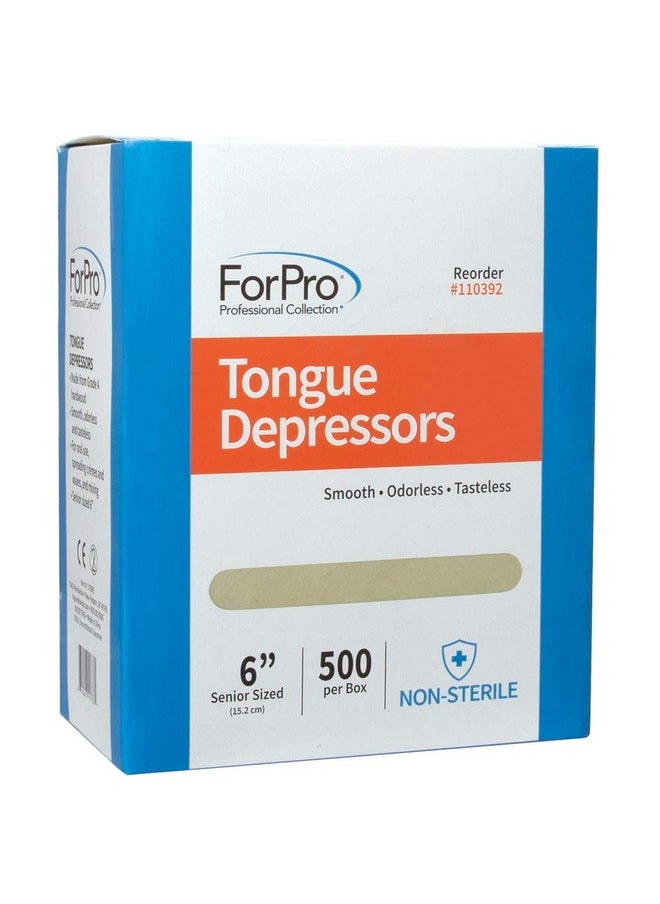 ForPro Professional Collection ForPro Professional Collection Senior Tongue Depressors, Large Wax Applicators, Wood Craft Sticks, 6" Senior Sized, Non-Sterile, 500-Count  - Image 2