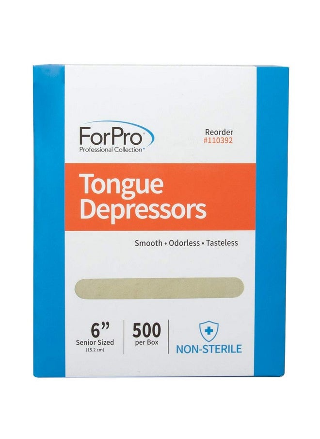 ForPro Professional Collection ForPro Professional Collection Senior Tongue Depressors, Large Wax Applicators, Wood Craft Sticks, 6" Senior Sized, Non-Sterile, 500-Count  - Image 3