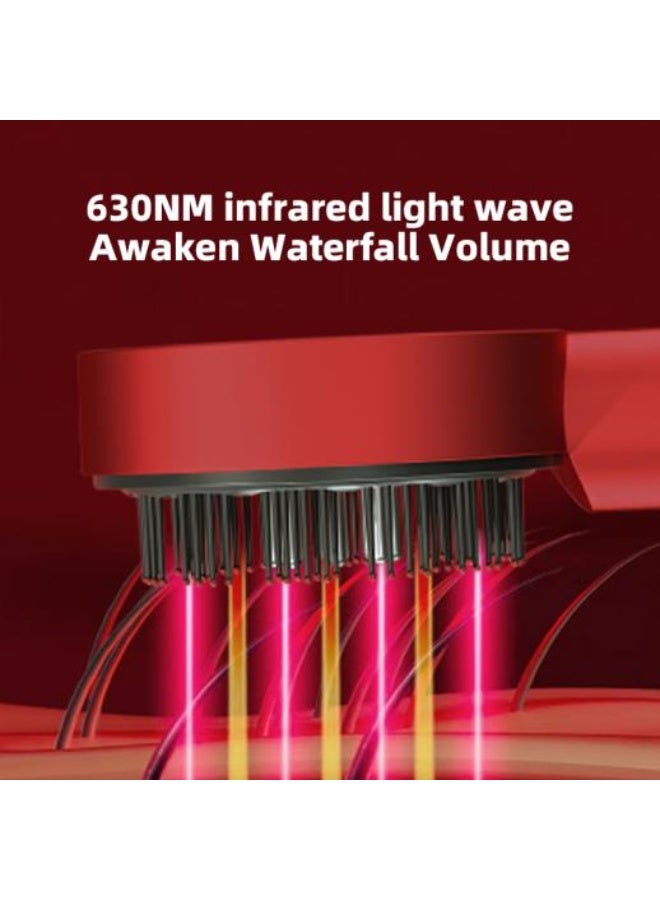 2-in-1 Electric Scalp Massager with LED Red Light – Hair Growth Therapy, Waterproof & Portable Head Massage Brush, Assorted Colors - Image 4