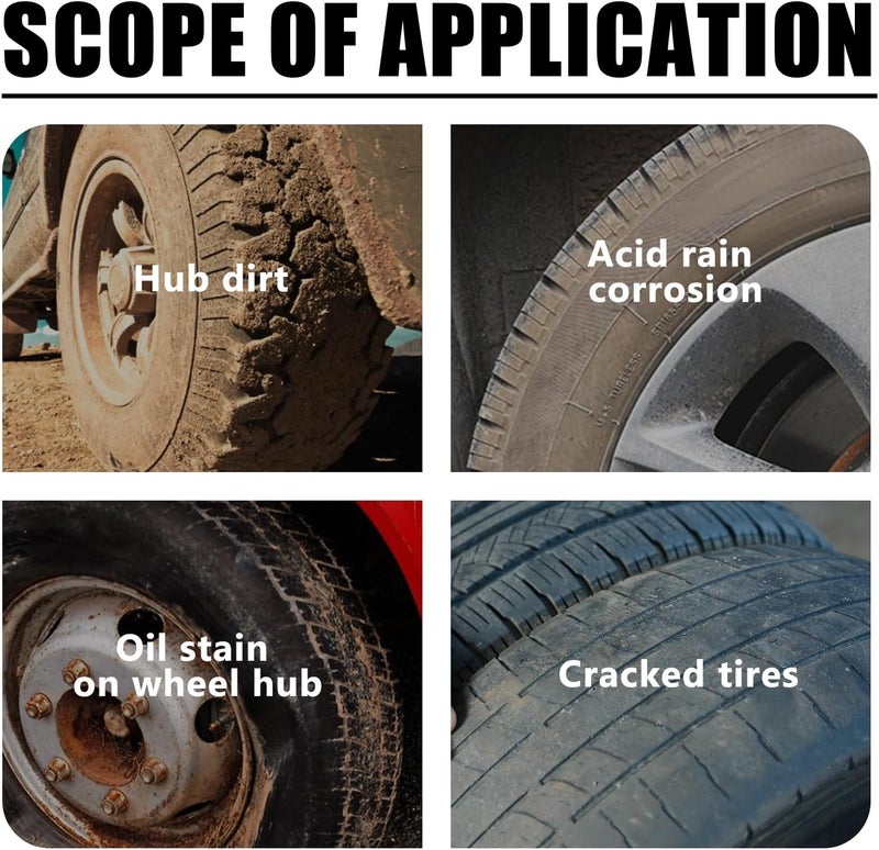 JDLYEVER Tire Coating Wax 100g Superior Tire Cleaning Clean & Shiny, Rust Removal and Conversion, Deep Penetration, Long-lasting Protection, Enhances Appearance, Removes Dirt, Grime, Rust, and Stains - Image 5