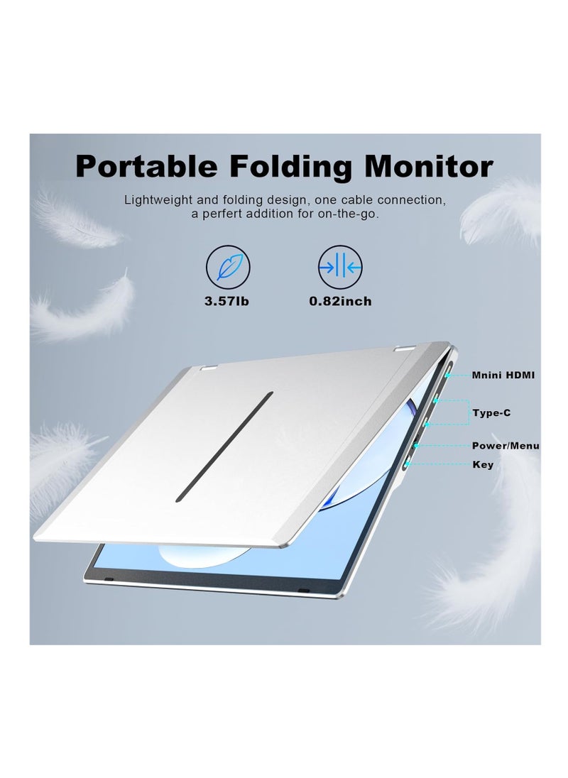V2COM - V2COM Laptop Screen Extender, 15.6" Folding Portable Monitor for Laptop, 1080P FHD IPS Triple Monitor Extension for Laptop with Windows MacOS, One Cable/340° Rotation/VESA Mountable/Ergo Design. - Image 1