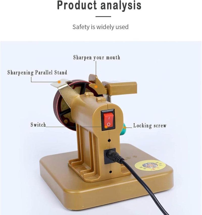 Hairdresser Self-Sharpening Scissors Machine, Hairdresser Scissors Grinding Polishing Tool, Grinding Angle 35-42°, Motor Speed 9600Rpm, for Salon Maintenance - Image 5