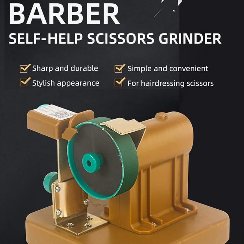 Hairdresser Self-Sharpening Scissors Machine, Hairdresser Scissors Grinding Polishing Tool, Grinding Angle 35-42°, Motor Speed 9600Rpm, for Salon Maintenance - Image 2