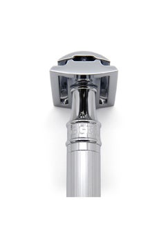 Edwin Jagger Edwin Jagger DES89LBLAMZ Classic Long Handled Double Edge Manual Eco-Friendly and Reusable Safety Razor for Men and Women for Shaving cream or Soap Fits All DE Razor Blades (Lined)  - Image 3