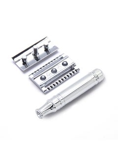 Edwin Jagger Edwin Jagger DES89LBLAMZ Classic Long Handled Double Edge Manual Eco-Friendly and Reusable Safety Razor for Men and Women for Shaving cream or Soap Fits All DE Razor Blades (Lined)  - Image 5