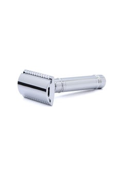 Edwin Jagger Edwin Jagger DES89LBLAMZ Classic Long Handled Double Edge Manual Eco-Friendly and Reusable Safety Razor for Men and Women for Shaving cream or Soap Fits All DE Razor Blades (Lined)  - Image 2