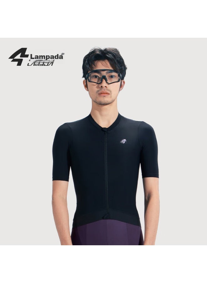 Lampada Lanpada Sun Protection Cycling Short-sleeve Shirt For Men, Spring And Summer, Moisture-wicking, High-elasticity, For Road Bikes And Mountain Bikes, Black, Size L - Image 2