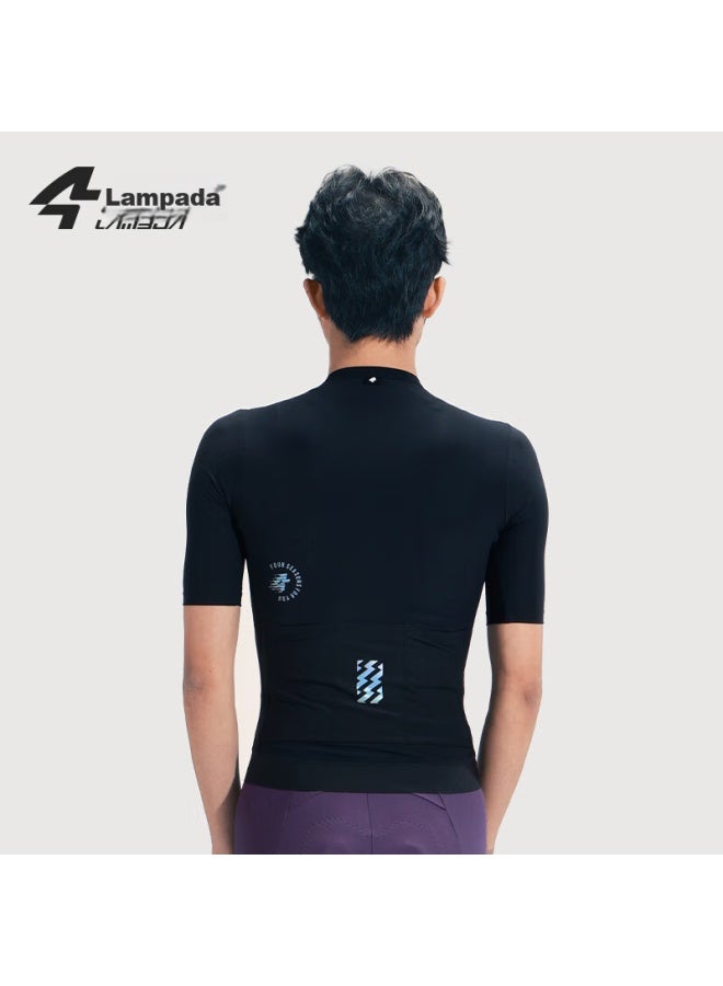 Lampada Lanpada Sun Protection Cycling Short-sleeve Shirt For Men, Spring And Summer, Moisture-wicking, High-elasticity, For Road Bikes And Mountain Bikes, Black, Size L - Image 4