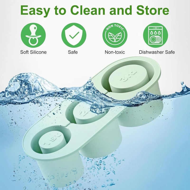 صينية مكعبات الثلج ECVV® لأكواب ستانلي 20 أونص، 30 أونص، 40 أونص - 3 قطع قالب سيليكون مع غطاء وصندوق - Image 5