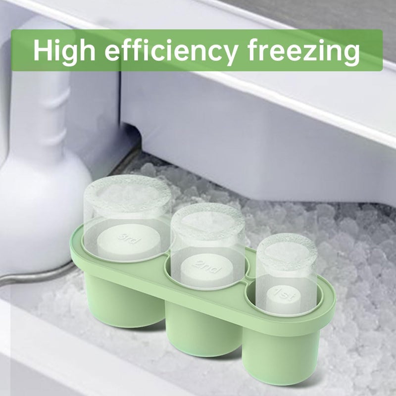 صينية مكعبات الثلج ECVV® لأكواب ستانلي 20 أونص، 30 أونص، 40 أونص - 3 قطع قالب سيليكون مع غطاء وصندوق - Image 3