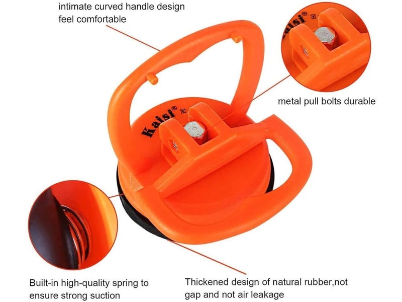 Careflection رافعة شفط مطاطية ثقيلة لتحريك دنت السيارة الصغيرة وإصلاحها، أداة فتح شاشة LCD مع مقبض - منزل، زجاج، كمبيوتر، هاتف محمول وحامل جهاز لوحي (متعدد) (3) - Image 4