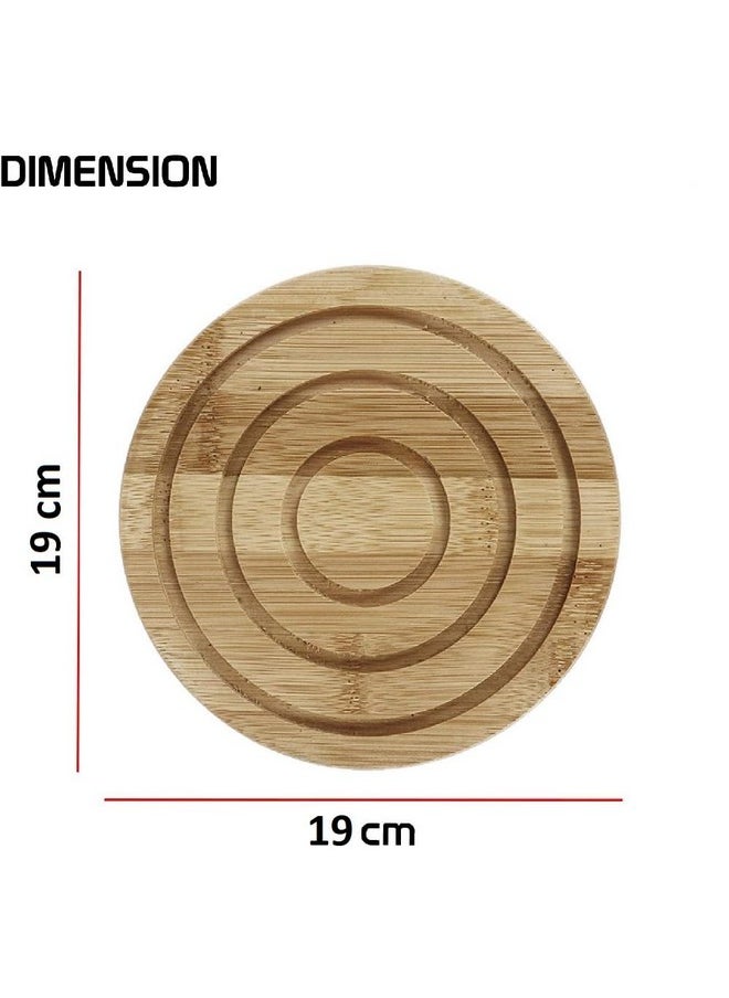 Prostuff.in Prostuff.in® Eco-Friendly Extra Thick Brown Wooden Coaster for Home Pan/Pot Holder for Dining Table Non-Slip Heat Resistant Size 19 CM (1Pcs)  - Image 5